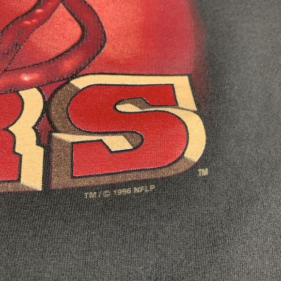 RARE VTG NFL San Francisco 49ers 90s 1996 Nutmeg Lee Sport USA T-Shirt Mens XL - Picture 4 of 11